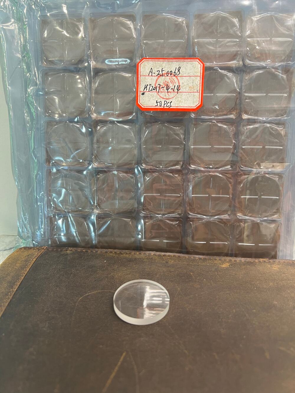 Set of 50 Optical Flats 1.25” JL